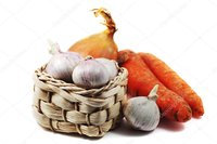 Ajos, puerros y zanahorias